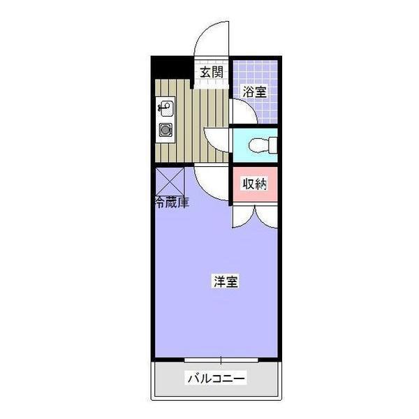 ファーストコート(1K/1階)の間取り写真