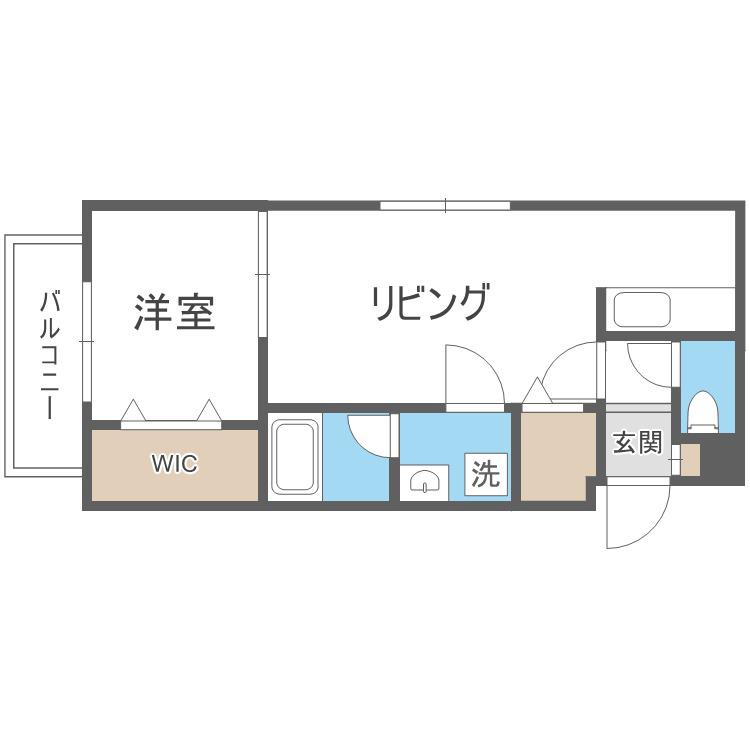 ル・カフェイエ(1LDK/3階)の間取り写真