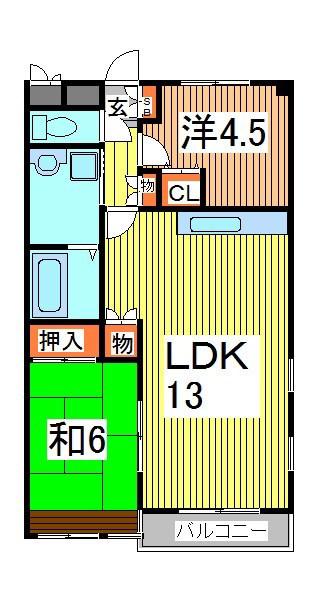 グランエトワール(2LDK/1階)の間取り写真