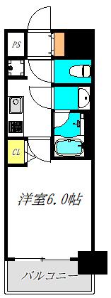 プレサンスOSAKA東中本エシデル(1K/2階)の間取り写真