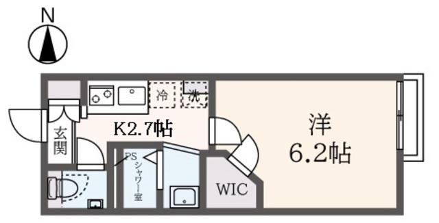 DIAS-II明大前(1K/2階)の間取り写真