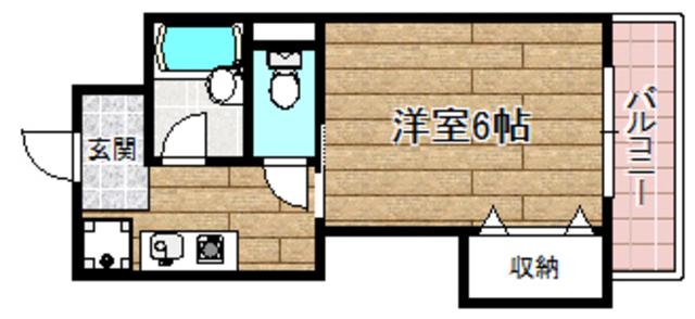 池上マンション(1K/1階)の間取り写真