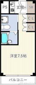 INOVE千里万博公園(ワンルーム/3階)の間取り写真
