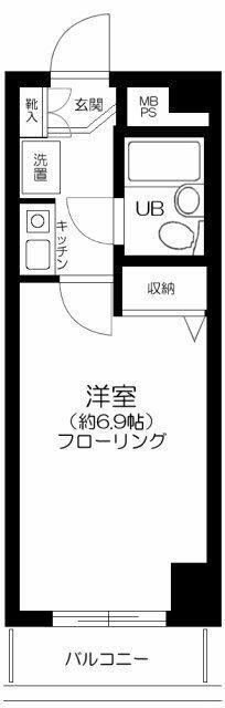 ライオンズマンション経堂第6(1K/1階)の間取り写真