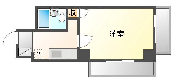 プレアール大供II(1K/2階)の間取り写真