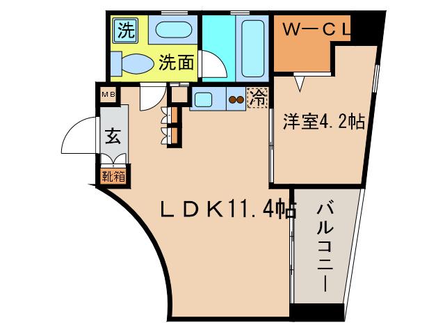 シャトーアンドホテル名駅南II(1LDK/8階)の間取り写真