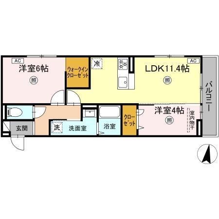 PREMILIFE石垣西(2LDK/3階)の間取り写真