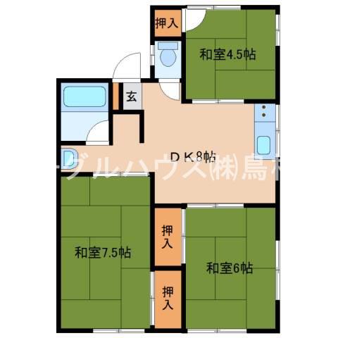 コーポ古蓮輪(3DK/2階)の間取り写真