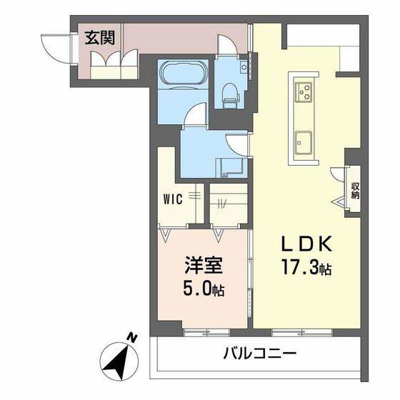 ECRAGE TAKASU(1LDK/2階)の間取り写真