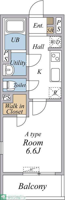 リブリ・アウル(1K/1階)の間取り写真