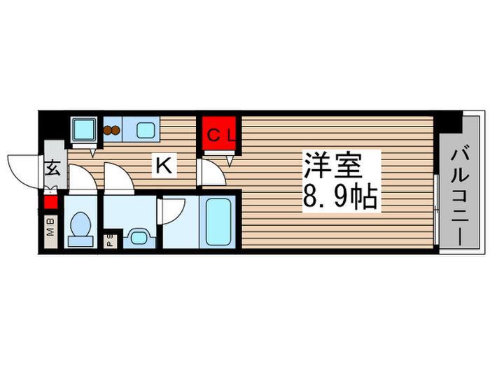ベルフレージュ(1K/2階)の間取り写真