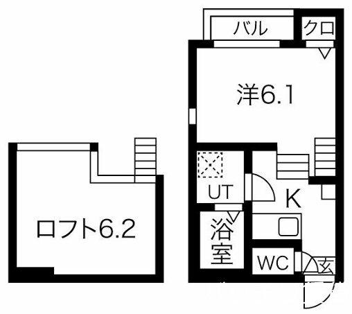 シルバーコート大曽根(1K/2階)の間取り写真