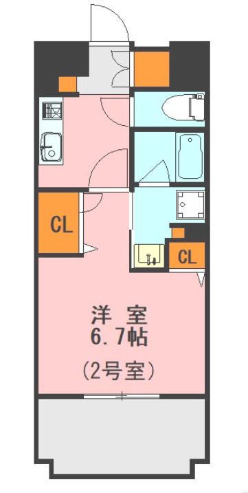 LANDIC BAY FIELD(1K/10階)の間取り写真