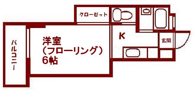 さかいコーポ(1K/2階)の間取り写真