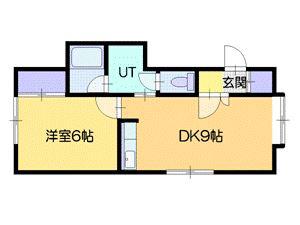 ハイツY2Kプラス(1DK/1階)の間取り写真