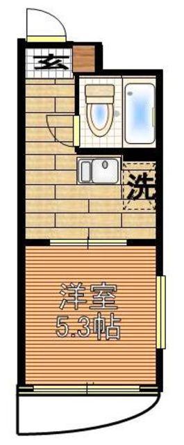 ヴィア武蔵小金井(1K/3階)の間取り写真