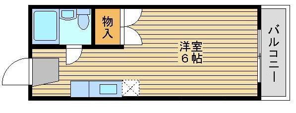 エトワール21 2号館(1K/1階)の間取り写真
