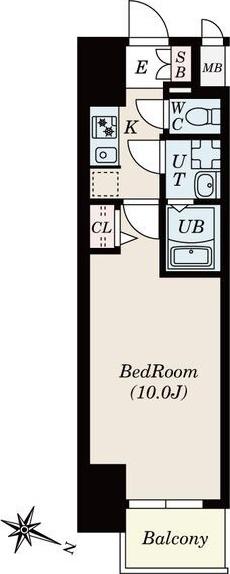 S-RESIDENCE春日井(1K/14階)の間取り写真