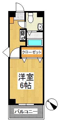 ドマーニASOU(1K/2階)の間取り写真