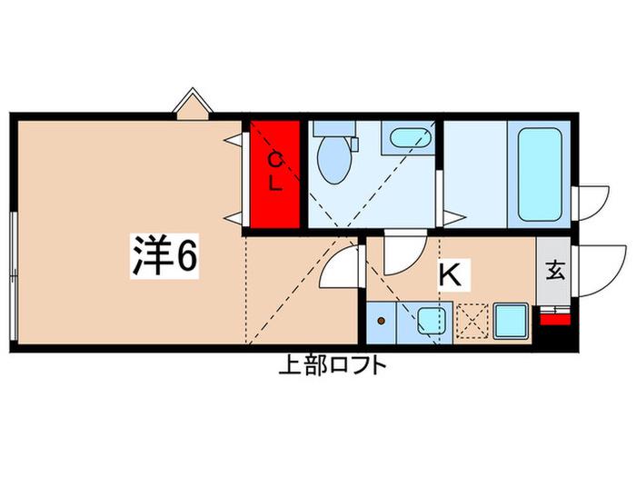 多摩美レジデンス(1K/2階)の間取り写真