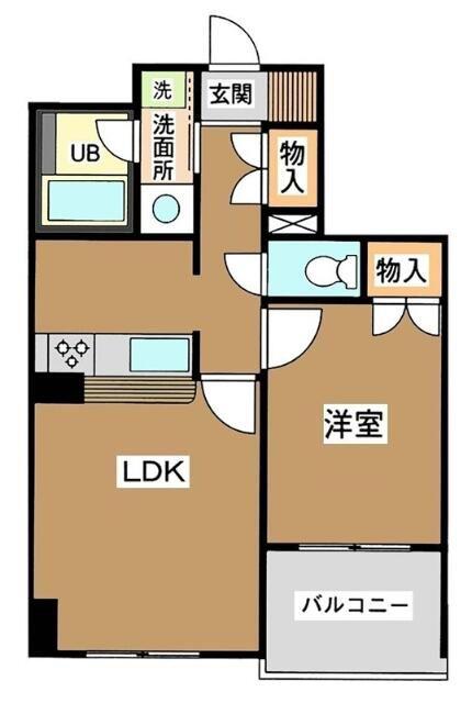 エヴァーグリーン(1LDK/3階)の間取り写真