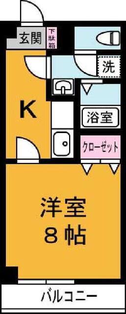 LUCERIA(1K/3階)の間取り写真