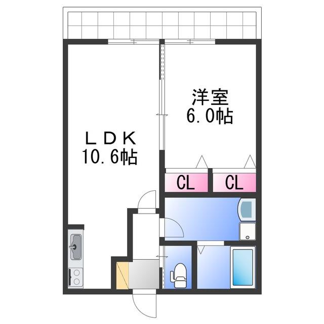 コートボナールII(1LDK/2階)の間取り写真