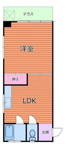 ベストマンション(1LDK/1階)の間取り写真