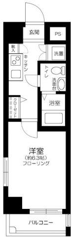 ステージファースト大森駅前(1K/11階)の間取り写真