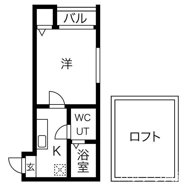ASTRAL II(1K/1階)の間取り写真
