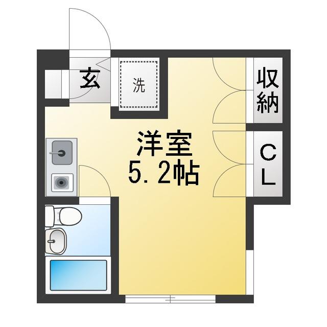 MKマンション(ワンルーム/1階)の間取り写真