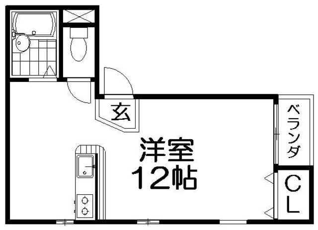 BRANS CROSS(1K/3階)の間取り写真