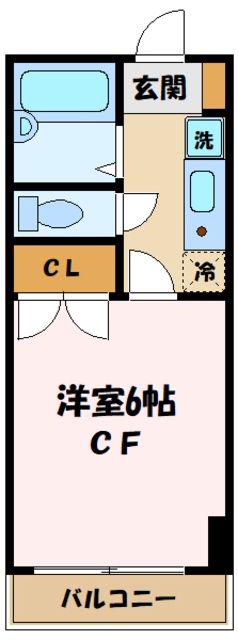 リブルHANASEN(1K/4階)の間取り写真