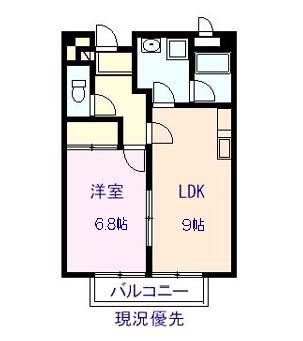 サープラスコヤマ(1LDK/1階)の間取り写真