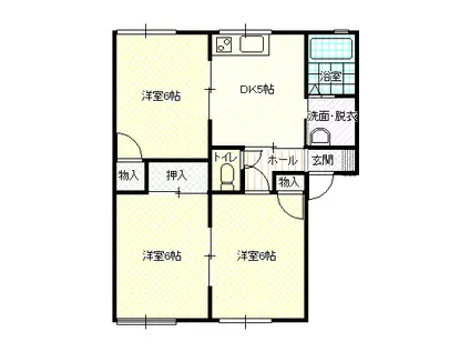 メゾン春日(3DK/1階)の間取り写真