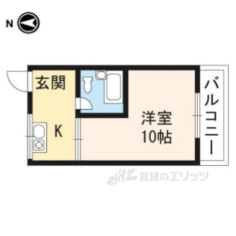 サンレモトーヨーハイツ(1K/5階)の間取り写真
