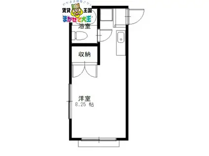タウニー秀月(ワンルーム/3階)の間取り写真
