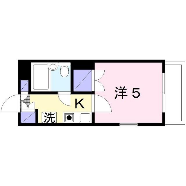 セザール第二鶴間(1K/4階)の間取り写真