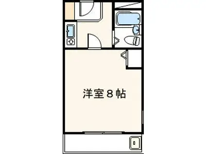 リエール北野(1K/3階)の間取り写真