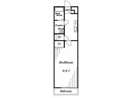 リブリ・ティーエム コスタ(1K/2階)の間取り写真