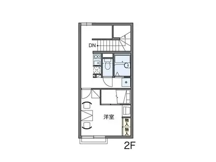 レオパレスサンモールガーデン(1K/2階)の間取り写真
