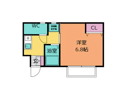 アートパレス天沼新田I(1K/1階)の間取り写真