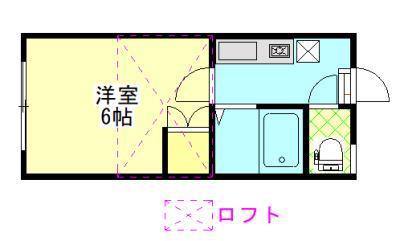レオパレス川元山下町第1(1K/1階)の間取り写真