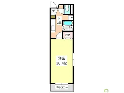 メゾン南昭和(1K/2階)の間取り写真