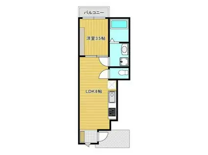 アイヒルズ ラシック(1LDK/1階)の間取り写真