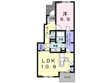 コンテッサ(1LDK/1階)の間取り写真