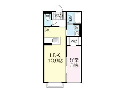 メープルハイムA(1LDK/2階)の間取り写真