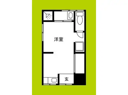 万田文化(ワンルーム/1階)の間取り写真