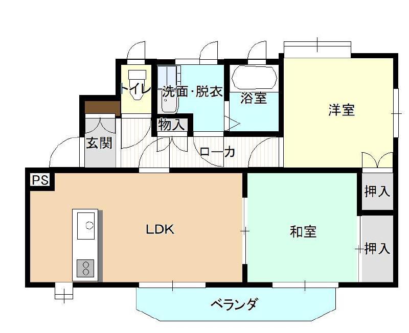 シャルム21(2LDK/2階)の間取り写真