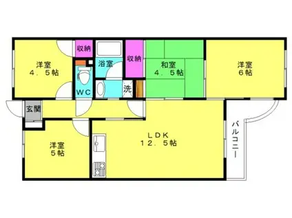 セ・ポワール加古川(4LDK/2階)の間取り写真